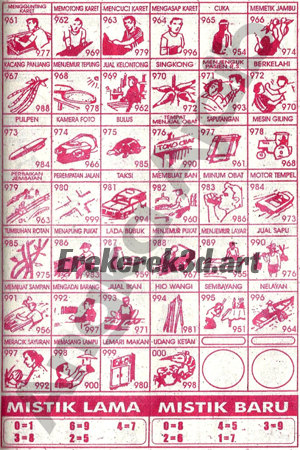 Erek Erek 3D Angka Mimpi No 961-000